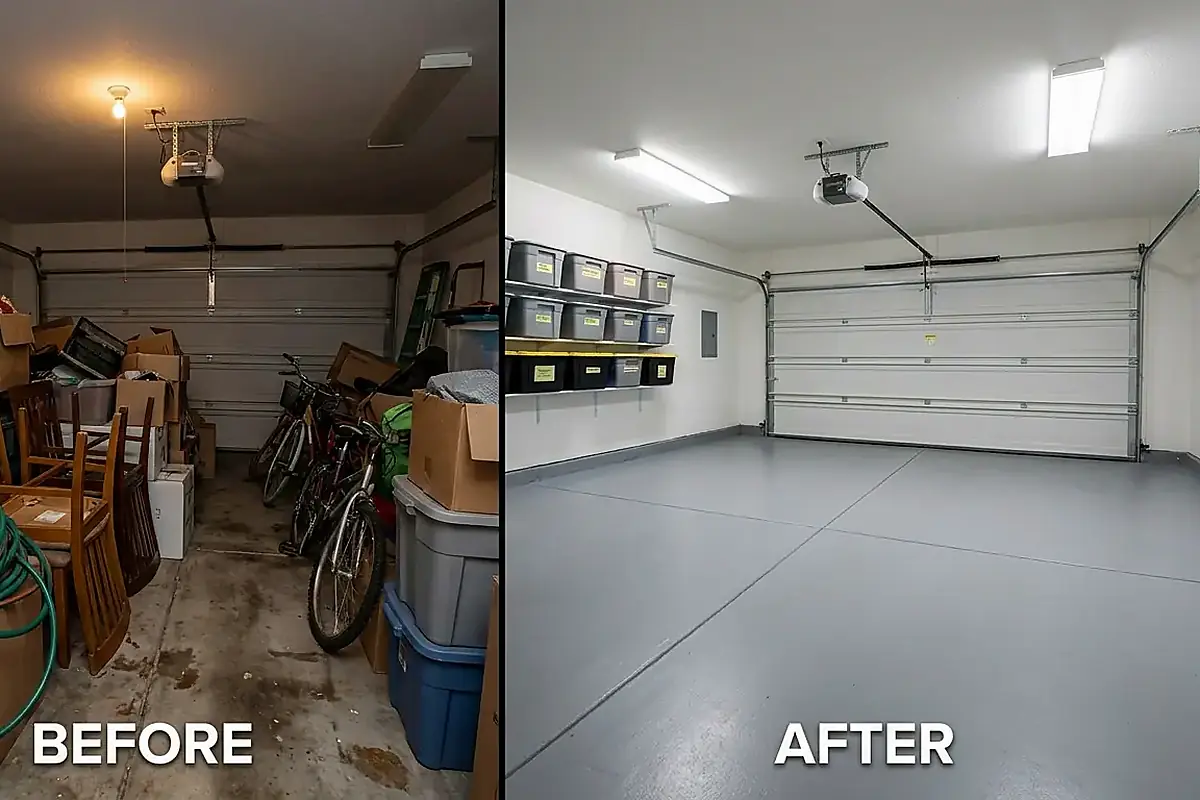 Garage Cleanout Before And After for Garage Cleanout