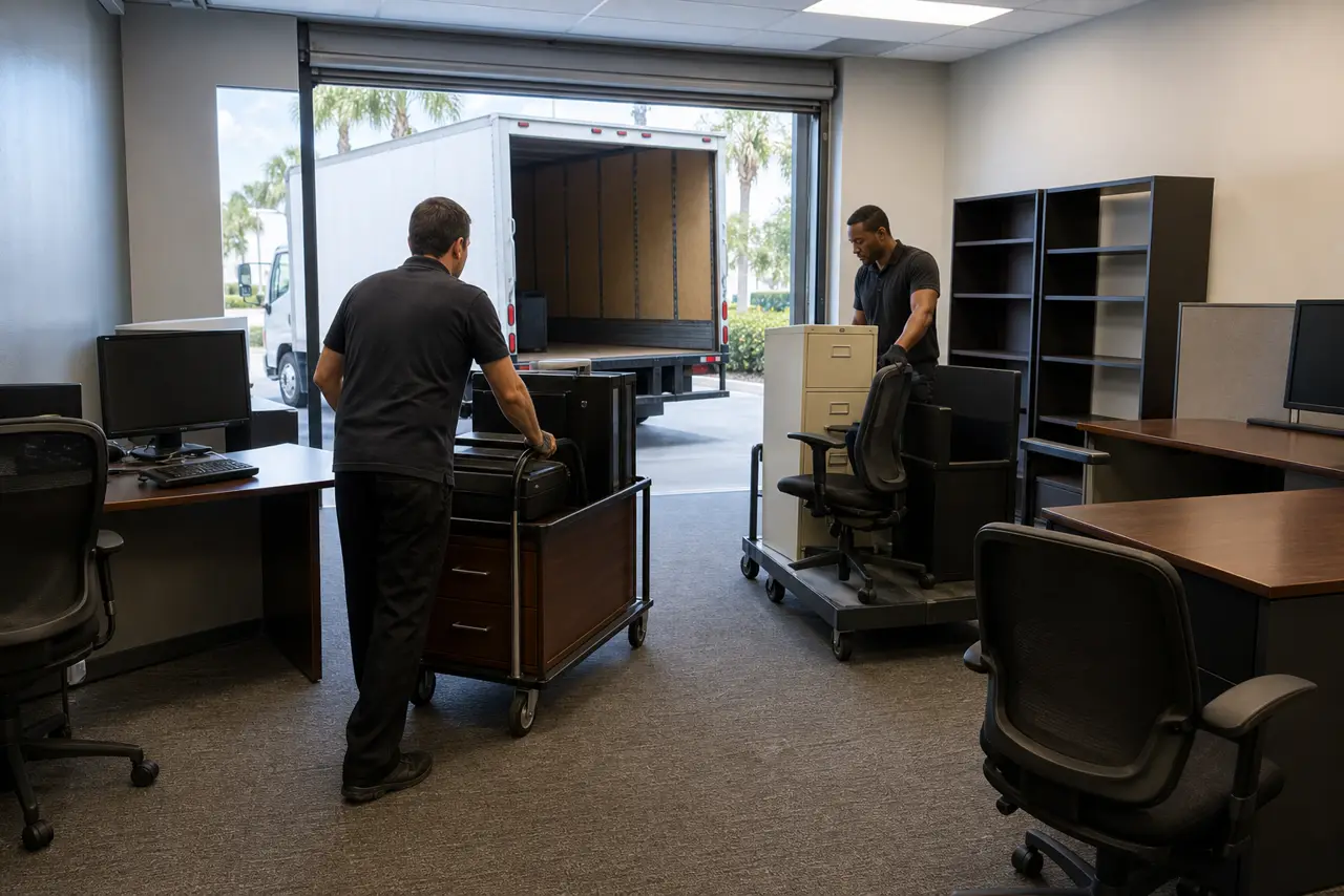 Office Cleanout Orlando Desks Chairs Load for Office Cleanout in MetroWest